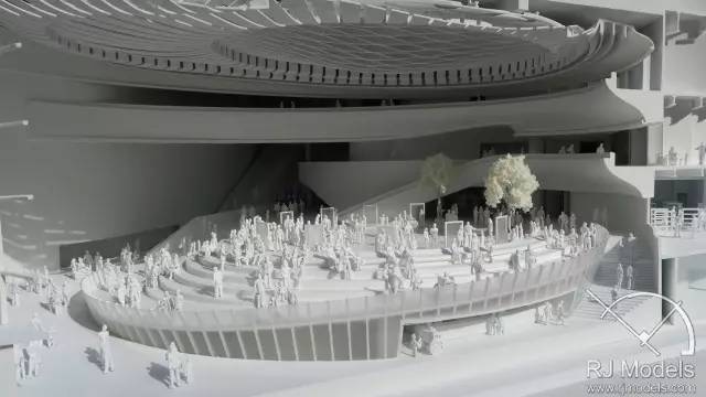 ▲戲曲中心概念模型的特色吊頂。