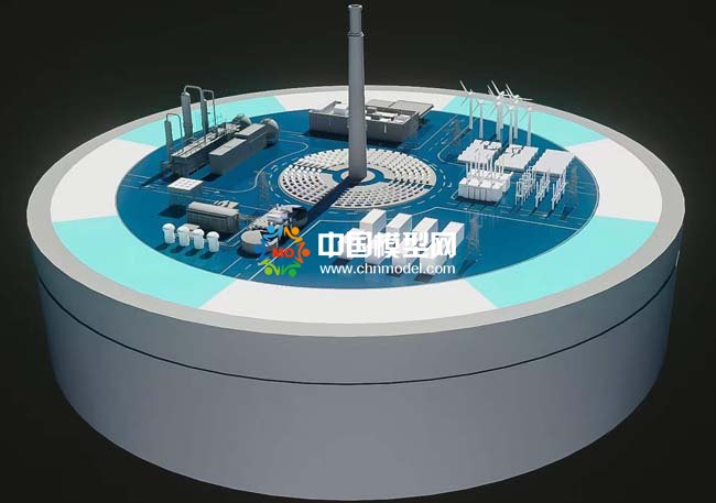 太陽能聚光發(fā)電及新能源場景應用沙盤模型效果圖